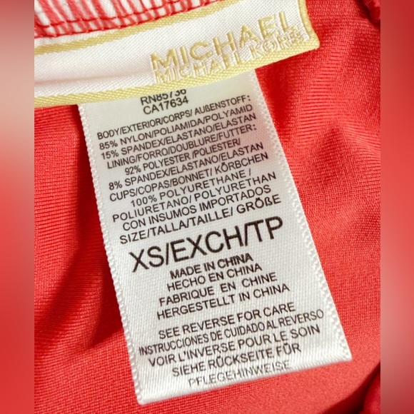 Michael Kors Red Halter Bikini Top XS Beaded Detail - Picture 6 of 6